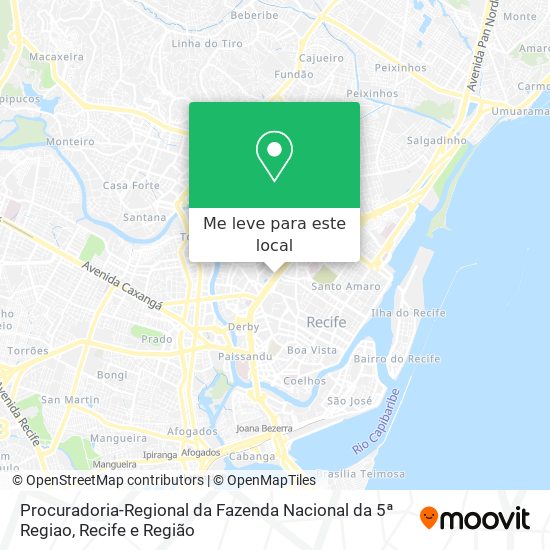 Procuradoria-Regional da Fazenda Nacional da 5ª Regiao mapa