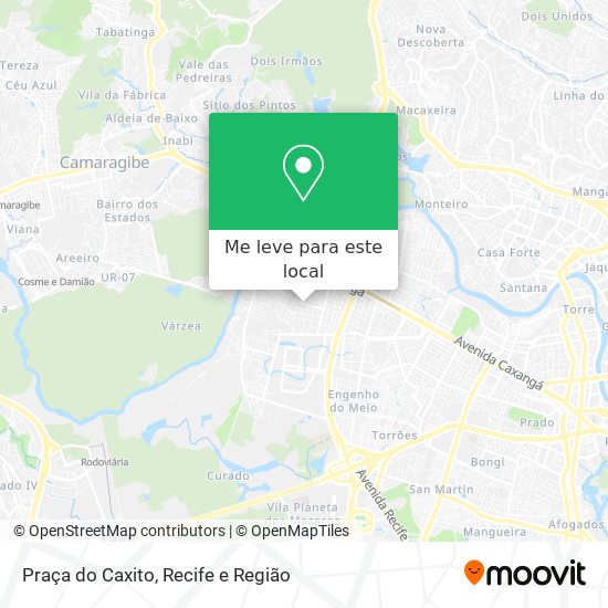 Praça do Caxito mapa