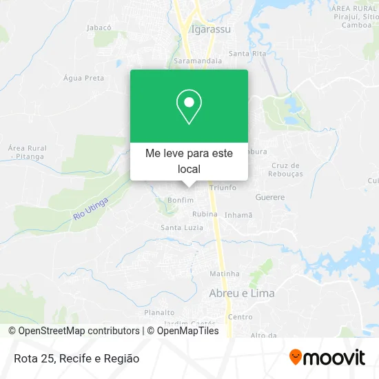 Rota 25 mapa
