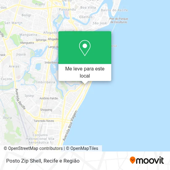 Posto Zip Shell mapa