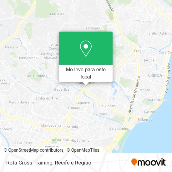 Rota Cross Training mapa