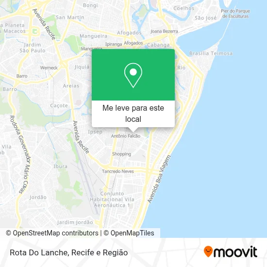 Rota Do Lanche mapa