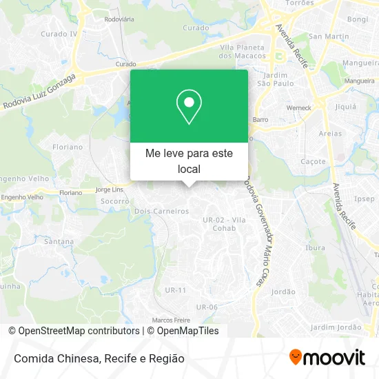 Comida Chinesa mapa