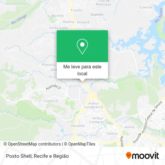 Posto Shell mapa