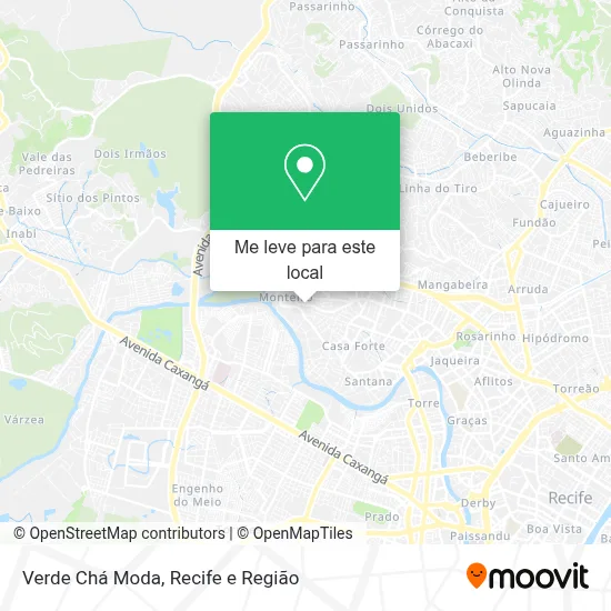 Verde Chá Moda mapa