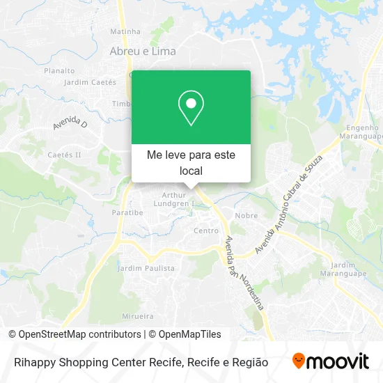 Rihappy Shopping Center Recife mapa