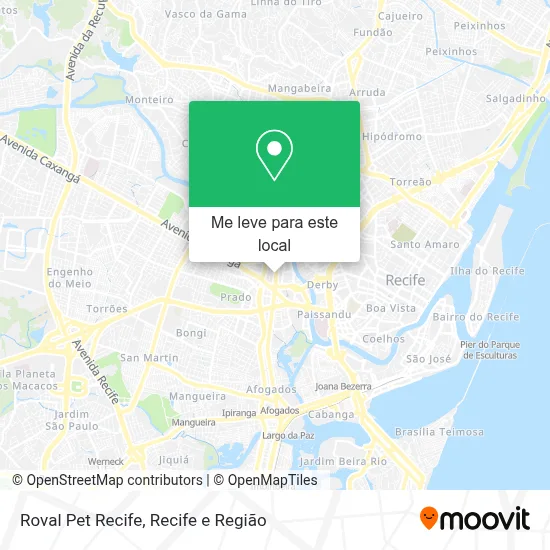 Roval Pet Recife mapa