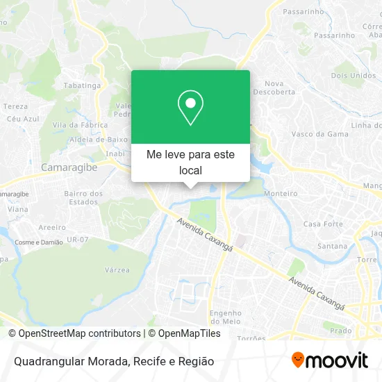 Quadrangular Morada mapa