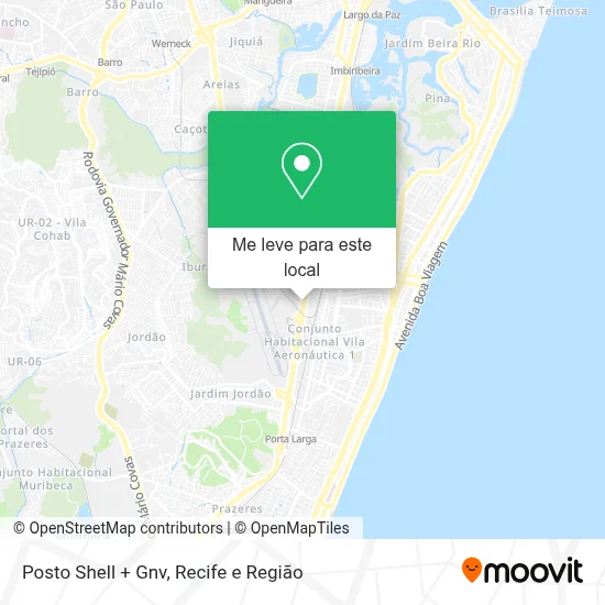 Posto Shell + Gnv mapa