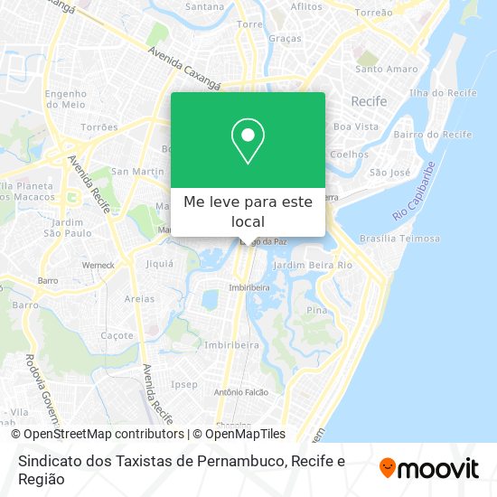 Sindicato dos Taxistas de Pernambuco mapa