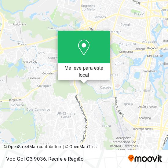 Voo Gol G3 9036 mapa