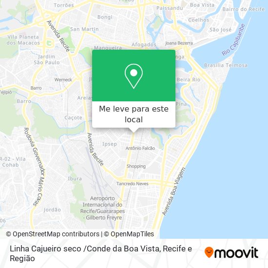 Linha Cajueiro seco /Conde da Boa Vista mapa