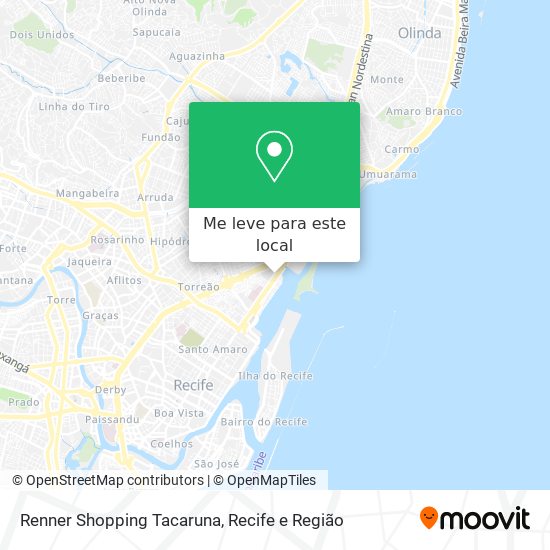 Renner Shopping Tacaruna mapa