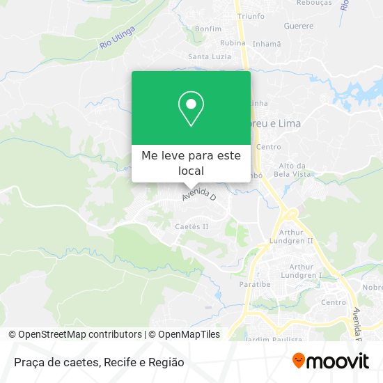Praça de caetes mapa