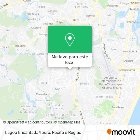 Lagoa Encantada/Ibura mapa