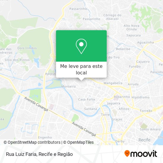 Rua Luiz Faria mapa