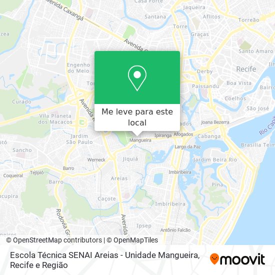 Escola Técnica SENAI Areias - Unidade Mangueira mapa