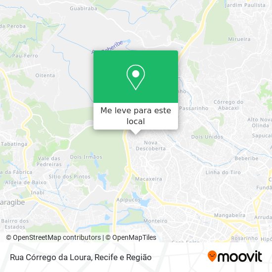 Rua Córrego da Loura mapa
