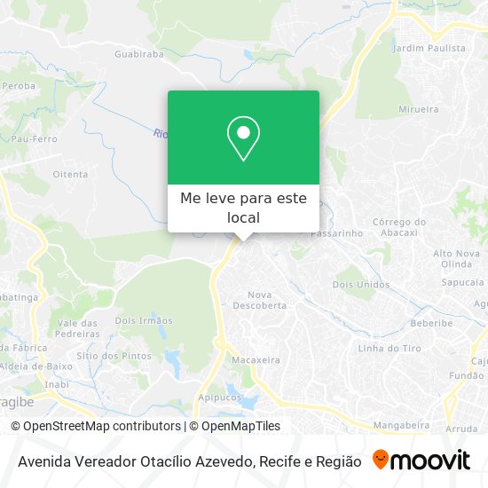 Avenida Vereador Otacílio Azevedo mapa