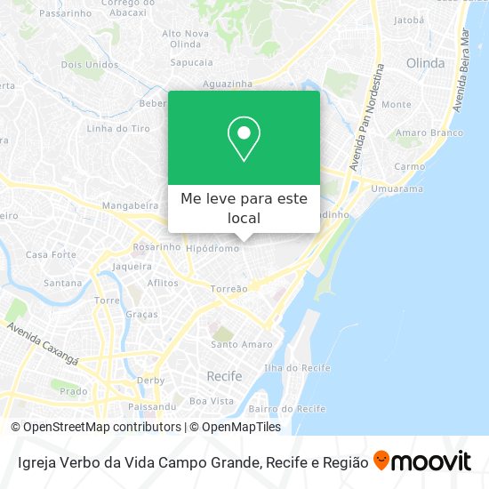 Igreja Verbo da Vida Campo Grande mapa