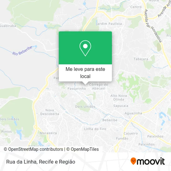 Rua da Linha mapa