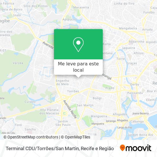Terminal CDU / Torrões / San Martin mapa