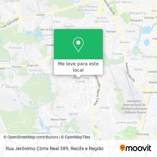 Rua Jerônimo Côrte Real 389 mapa