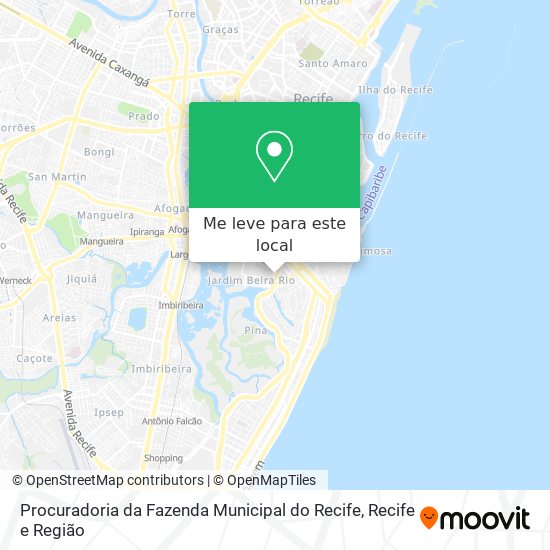 Procuradoria da Fazenda Municipal do Recife mapa