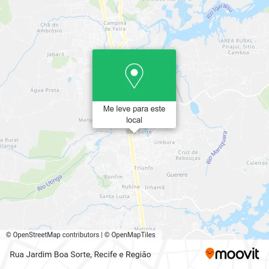 Rua Jardim Boa Sorte mapa