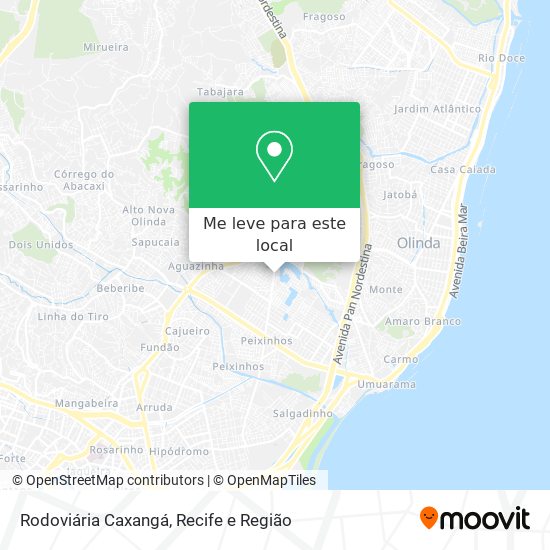 Rodoviária Caxangá mapa