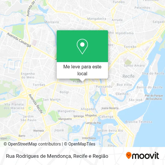 Rua Rodrigues de Mendonça mapa