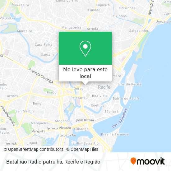 Batalhão Radio patrulha mapa