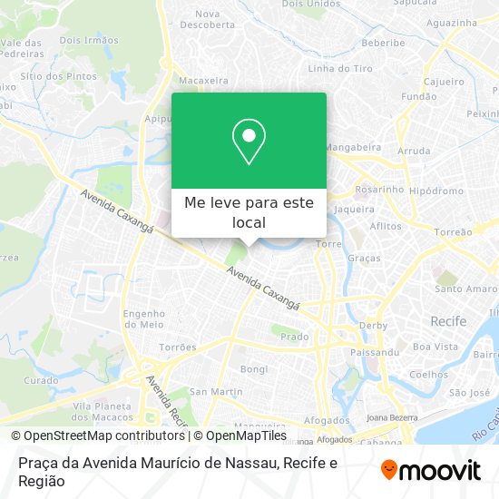 Praça da Avenida Maurício de Nassau mapa