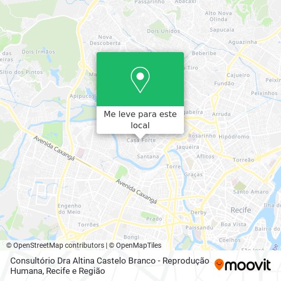 Consultório Dra Altina Castelo Branco - Reprodução Humana mapa