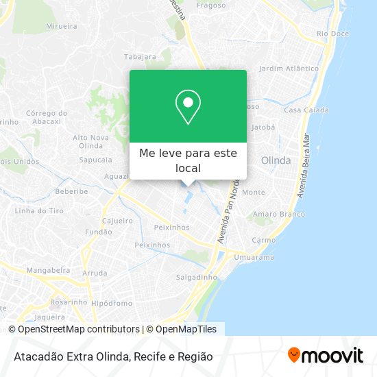 Atacadão Extra Olinda mapa