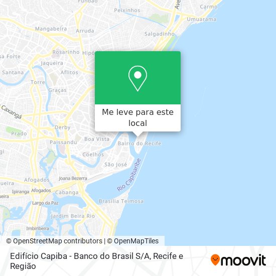 Edifício Capiba - Banco do Brasil S / A mapa