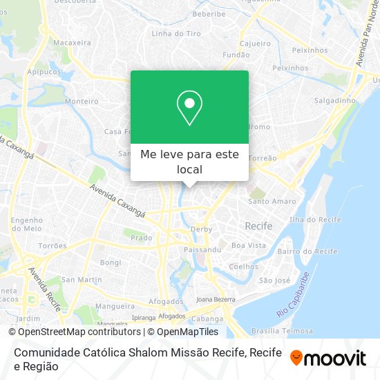 Comunidade Católica Shalom Missão Recife mapa