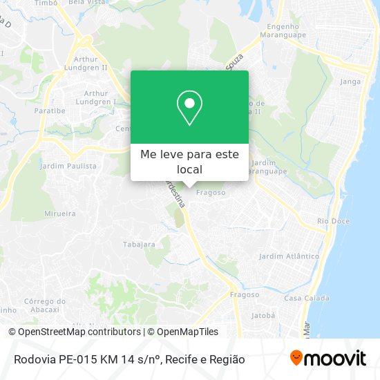 Rodovia PE-015 KM 14 s/nº mapa