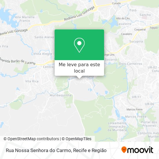 Rua Nossa Senhora do Carmo mapa