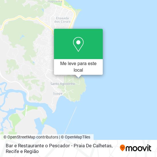 Bar e Restaurante o Pescador - Praia De Calhetas mapa