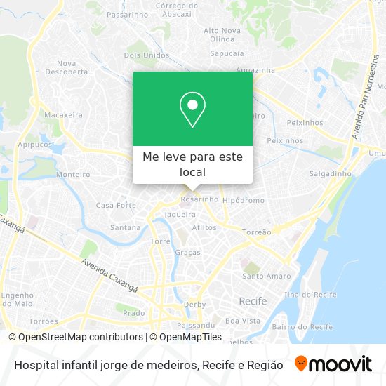 Hospital infantil jorge de medeiros mapa