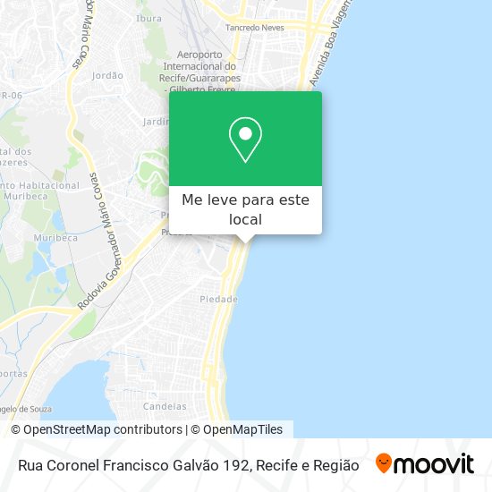 Rua Coronel Francisco Galvão 192 mapa