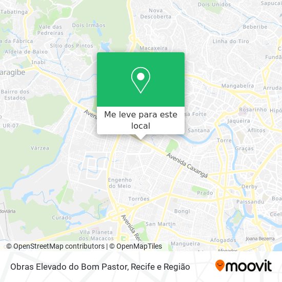 Obras Elevado do Bom Pastor mapa