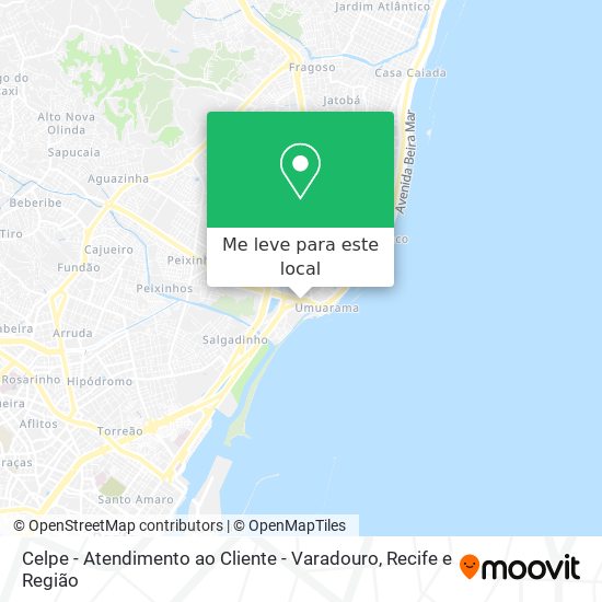 Celpe - Atendimento ao Cliente - Varadouro mapa