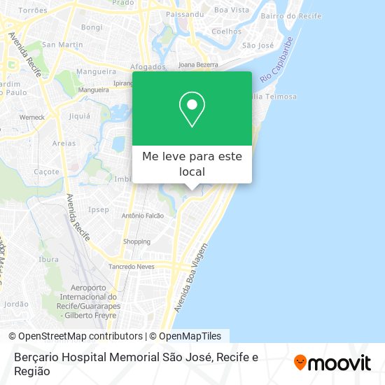 Berçario Hospital Memorial São José mapa