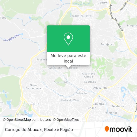 Corrego do Abacaxi mapa
