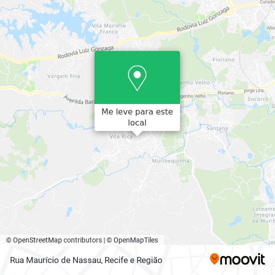 Rua Maurício de Nassau mapa