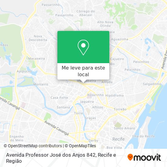 Avenida Professor José dos Anjos 842 mapa