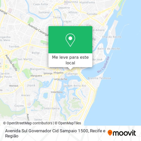 Avenida Sul Governador Cid Sampaio 1500 mapa