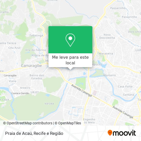 Praia de Acaú mapa